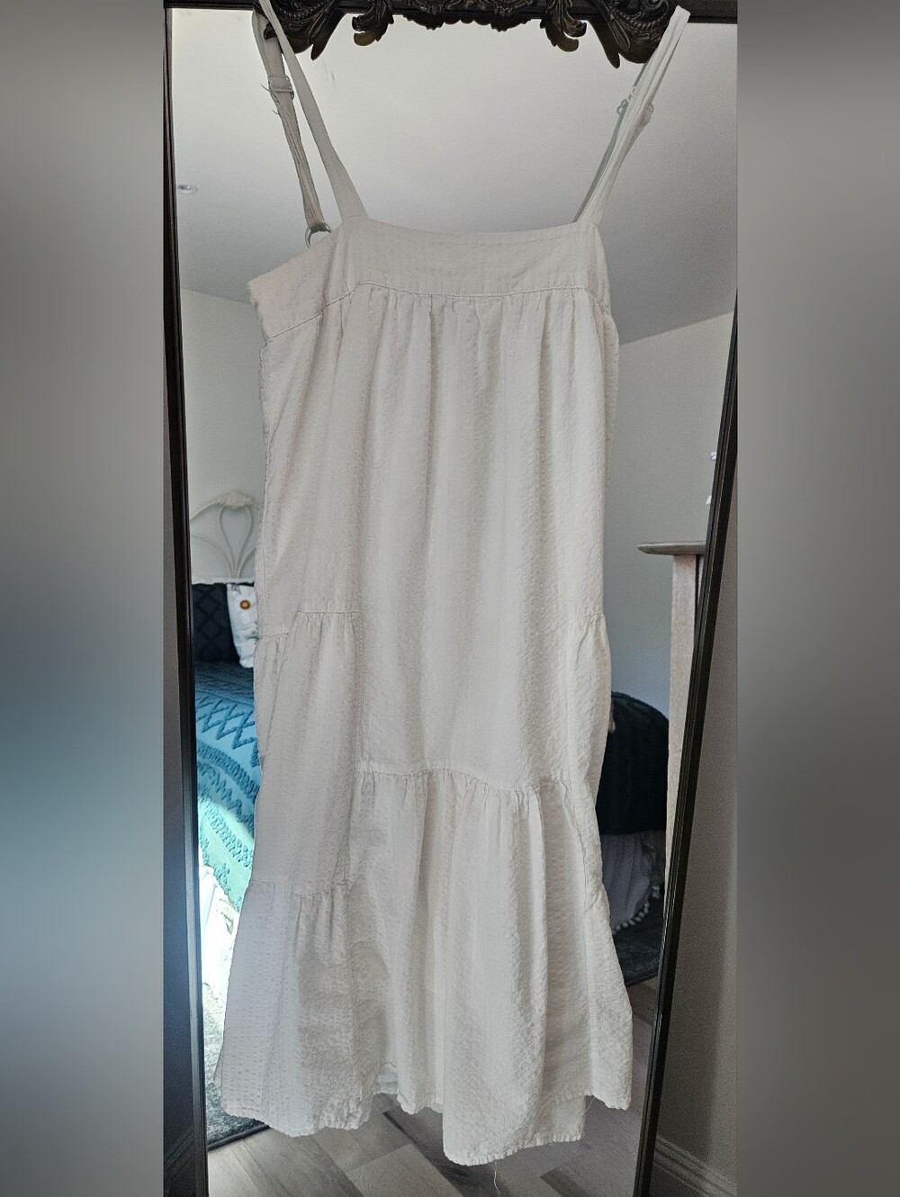 Carly Jean Los Angeles Cream Flowy Tiered Dress